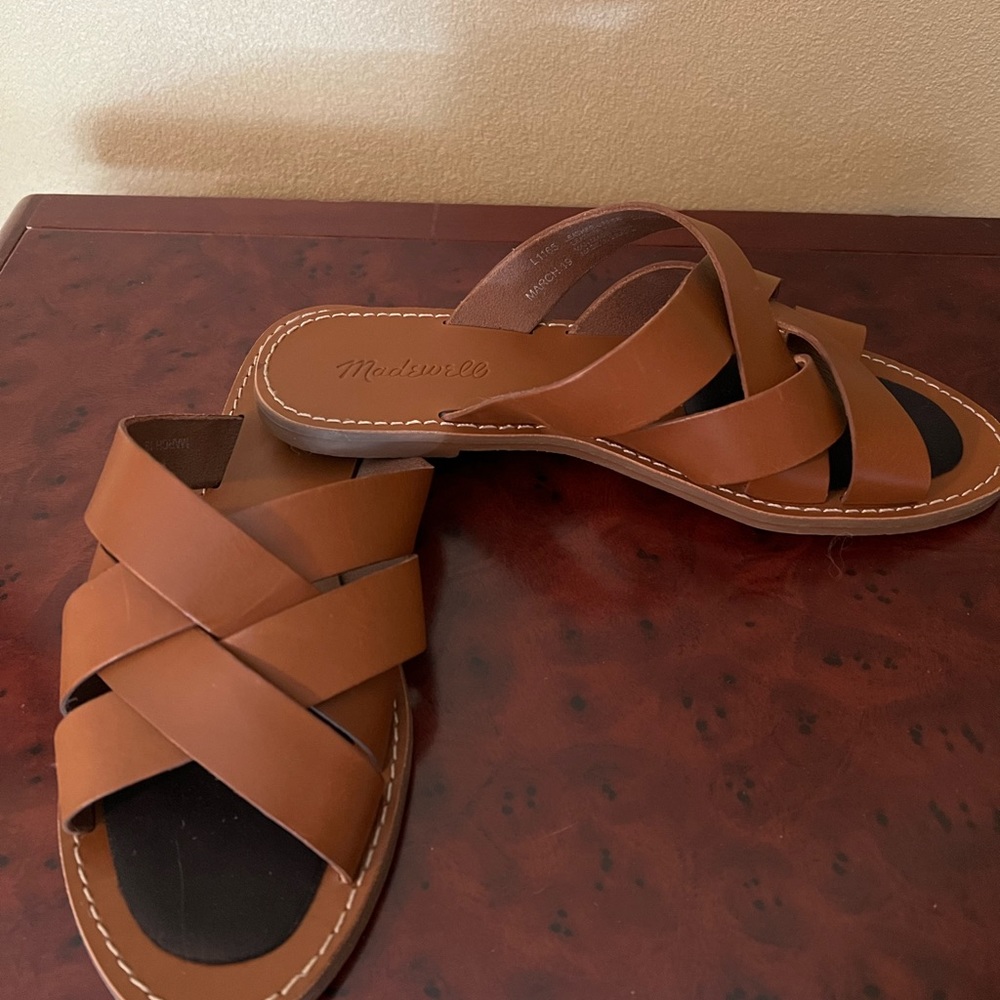 MADEWELL leather sandals, size 8, LIKE NEW